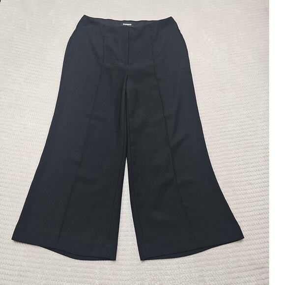 Express Pants Womens 6 Regular Cropped Wide Leg Dress Office Business High Rise - Picture 1 of 10